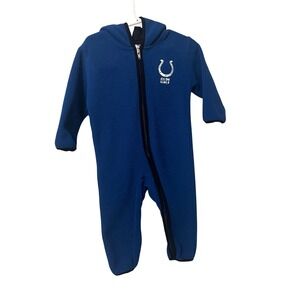 NFL Team Apparel‎ Fleece Onesie Baby 18 Months Indianapolis Colts Blue Football
